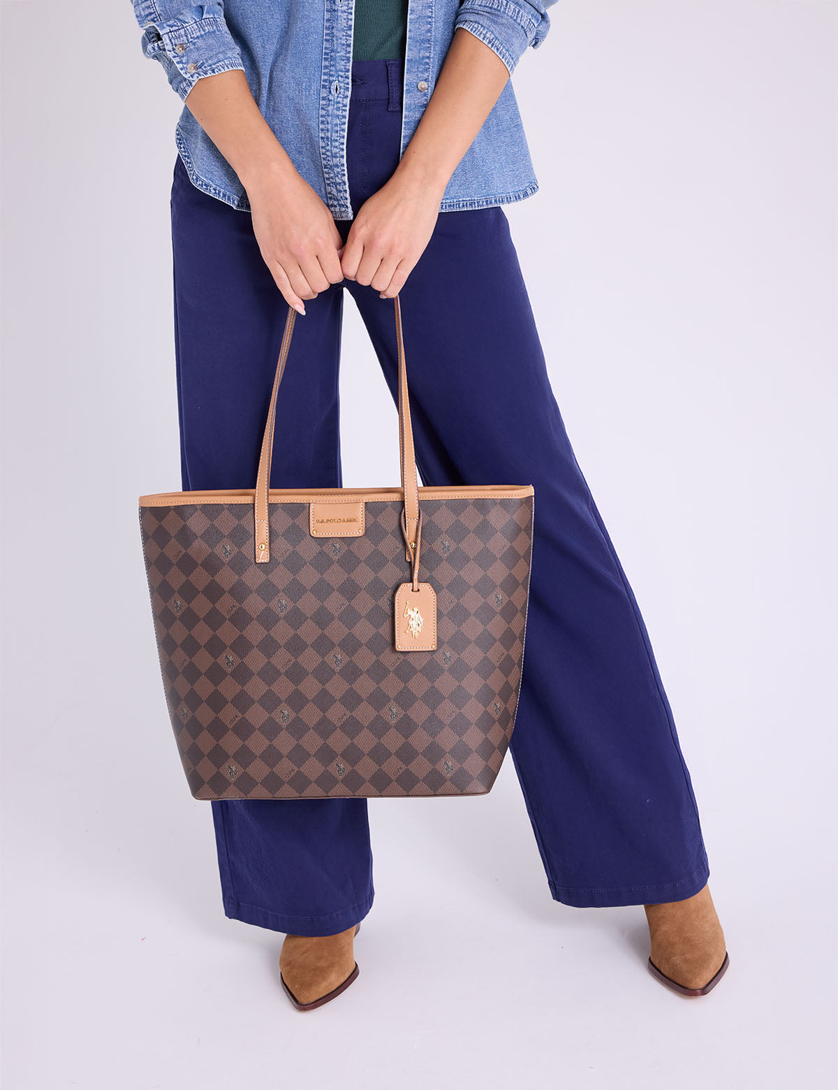 DIAMOND SIGNATURE TOTE BAG– U.S. Polo Assn