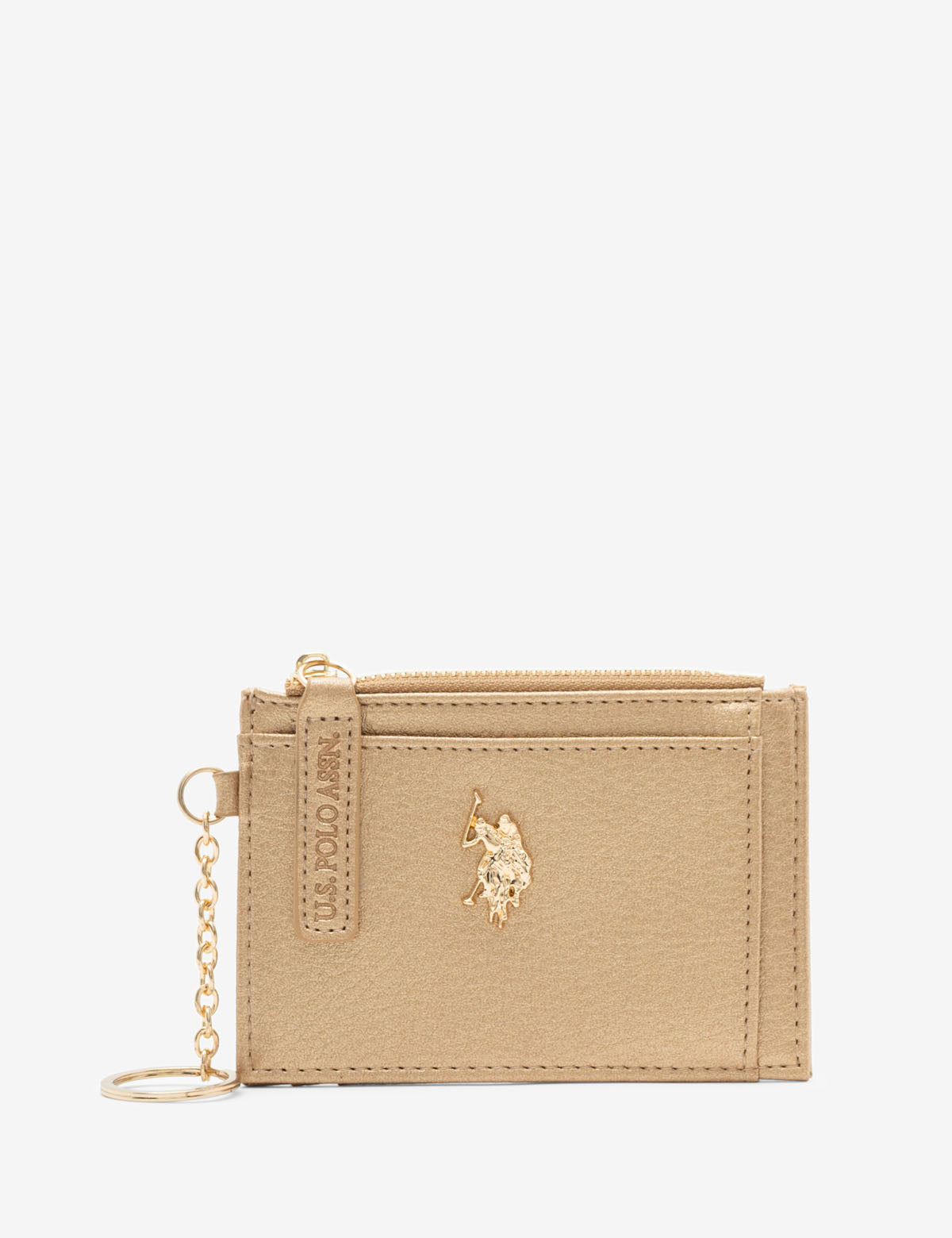 U.S. Polo Assn. Diamond Zip Around Wallet Handbags Brown : One Size