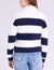 MIXED STITCH STRIPE CREW NECK SWEATER