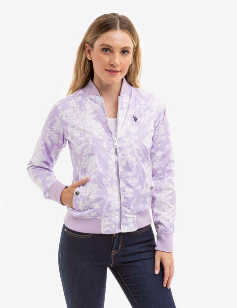 PRINTED ZIP FRONT BOMBER JACKET - U.S. Polo Assn.