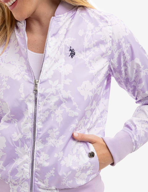 PRINTED ZIP FRONT BOMBER JACKET - U.S. Polo Assn.