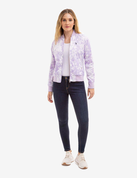 PRINTED ZIP FRONT BOMBER JACKET - U.S. Polo Assn.