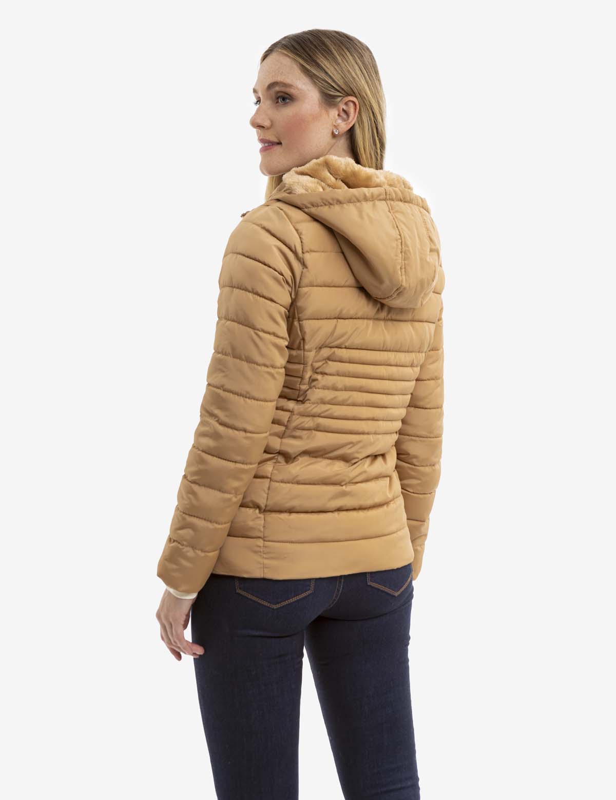 Hazel Khaki Quilted Padded Puffer Coat main image 1