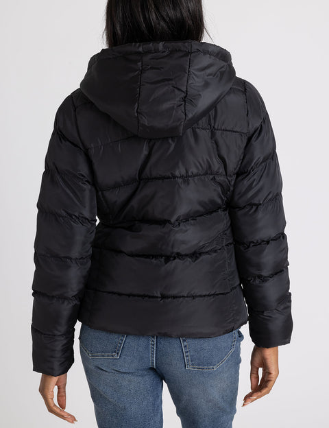 COZY HOODED CONTRAST PUFFER JACKET - U.S. Polo Assn.