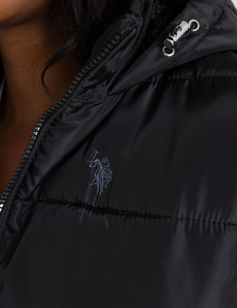 COZY HOODED CONTRAST PUFFER JACKET - U.S. Polo Assn.