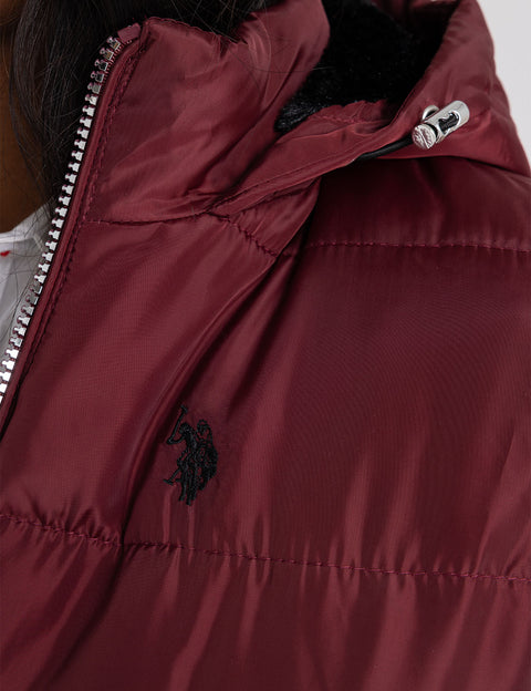 COZY HOODED CONTRAST PUFFER JACKET - U.S. Polo Assn.