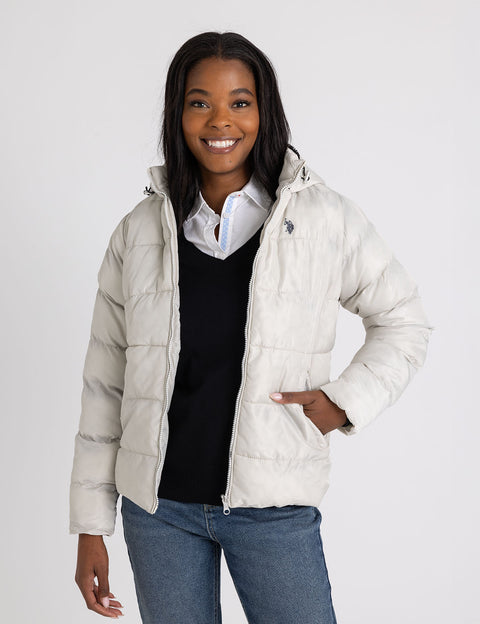 COZY HOODED CONTRAST PUFFER JACKET - U.S. Polo Assn.