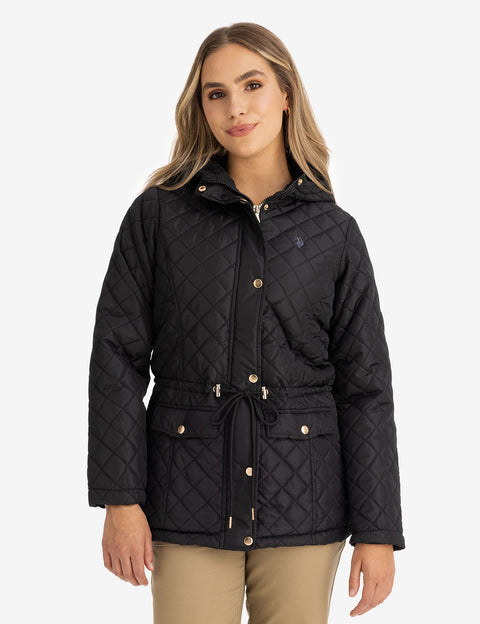 COZY QUILTED HOODED COAT - U.S. Polo Assn.