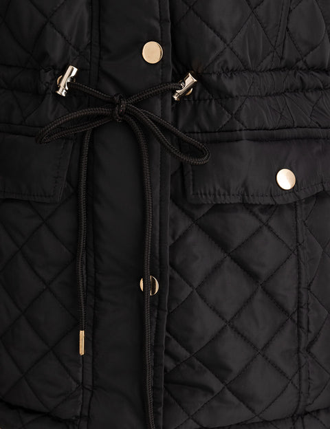 COZY QUILTED HOODED COAT - U.S. Polo Assn.