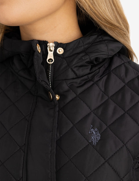 COZY QUILTED HOODED COAT - U.S. Polo Assn.