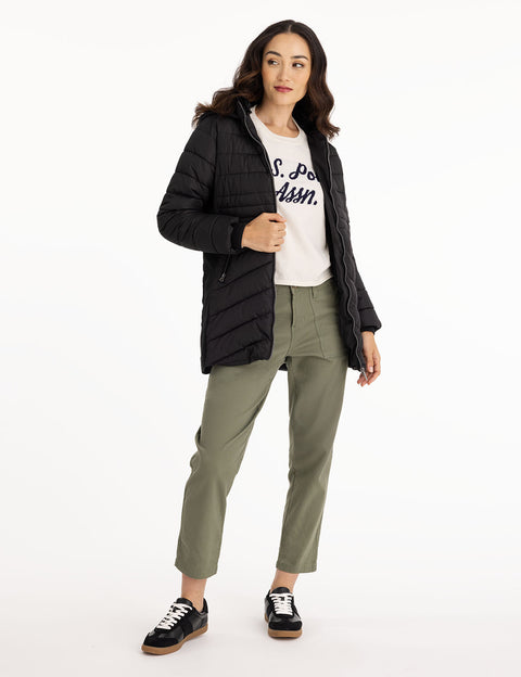 COZY HOODED PUFFER COAT - U.S. Polo Assn.