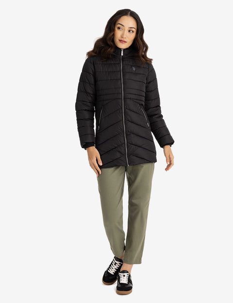 COZY HOODED PUFFER COAT - U.S. Polo Assn.