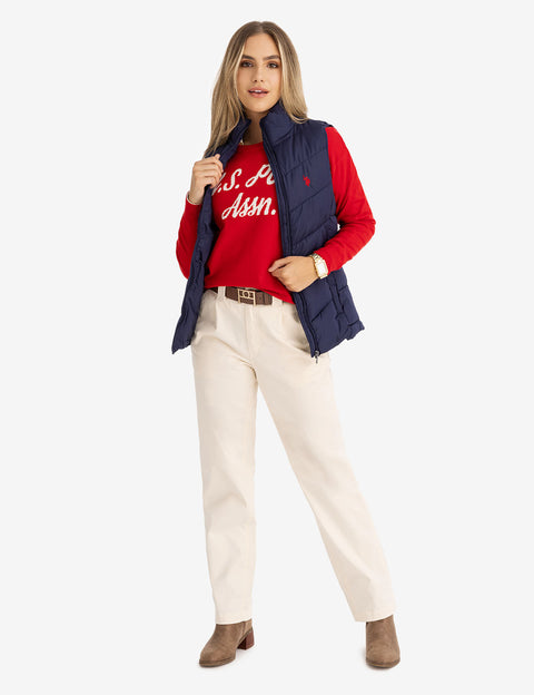 CHEVRON STITCH PUFFER VEST - U.S. Polo Assn.