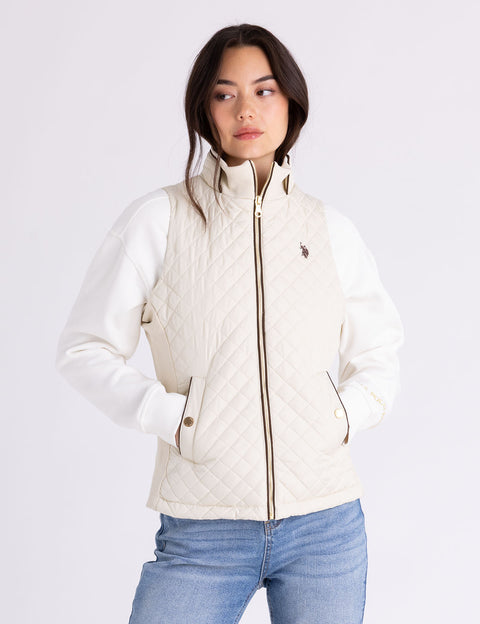 SIDE KNIT QUILTED VEST - U.S. Polo Assn.