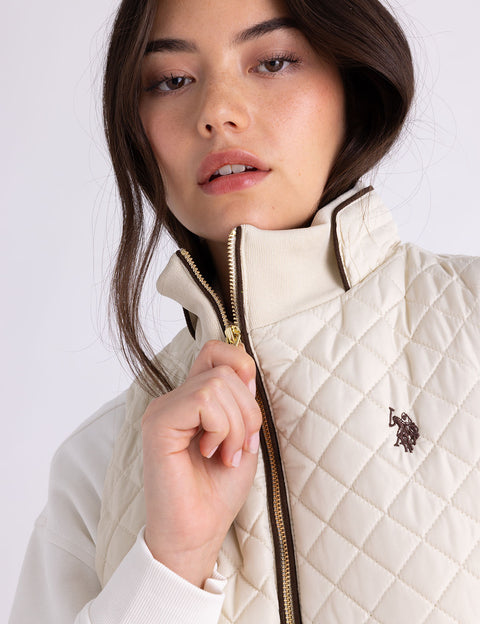 SIDE KNIT QUILTED VEST - U.S. Polo Assn.