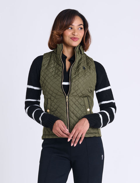 SIDE KNIT QUILTED VEST - U.S. Polo Assn.