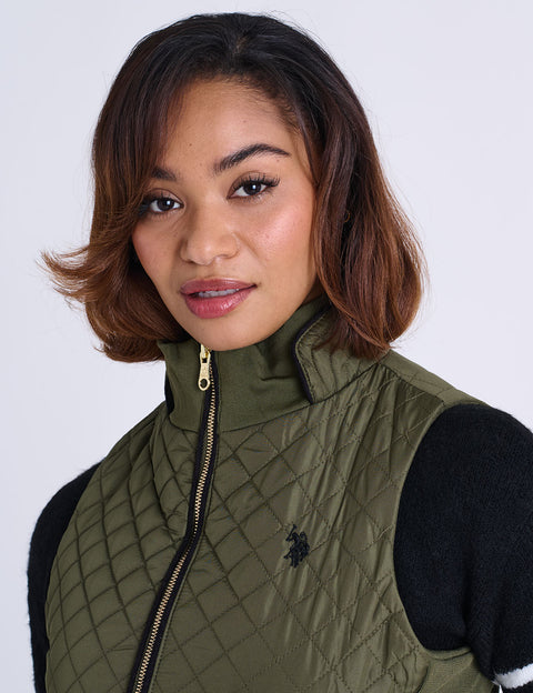 SIDE KNIT QUILTED VEST - U.S. Polo Assn.