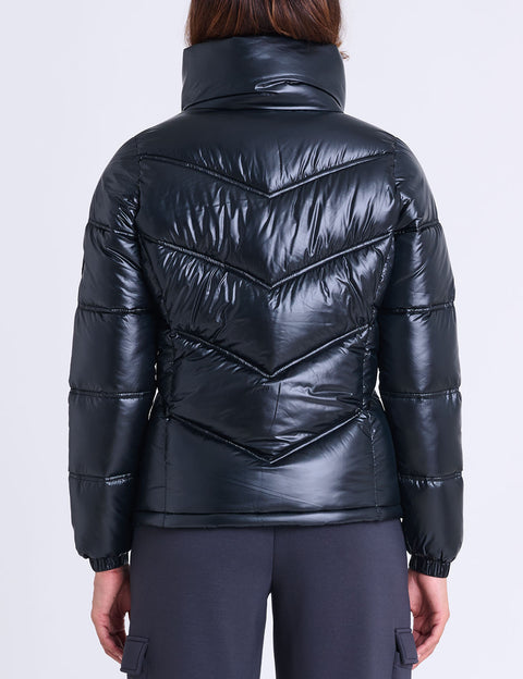 SHINY CHEVRON QUILTED PUFFER JACKET - U.S. Polo Assn.
