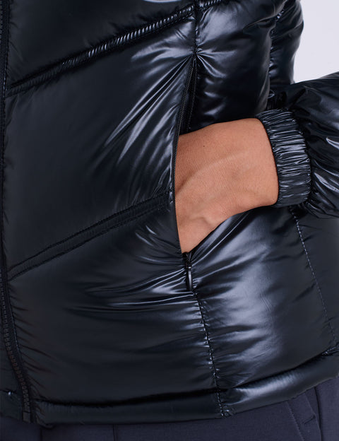 SHINY CHEVRON QUILTED PUFFER JACKET - U.S. Polo Assn.