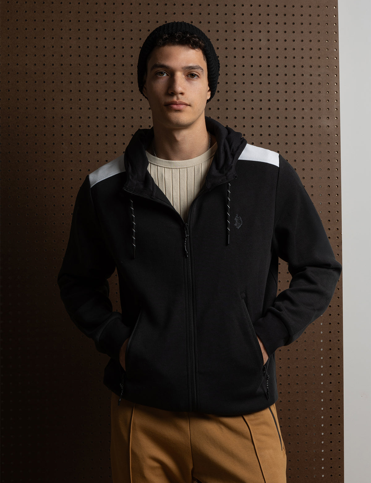 WHITE LABEL BONDED INTERLOCK ZIP HOODIE– U.S. Polo Assn.