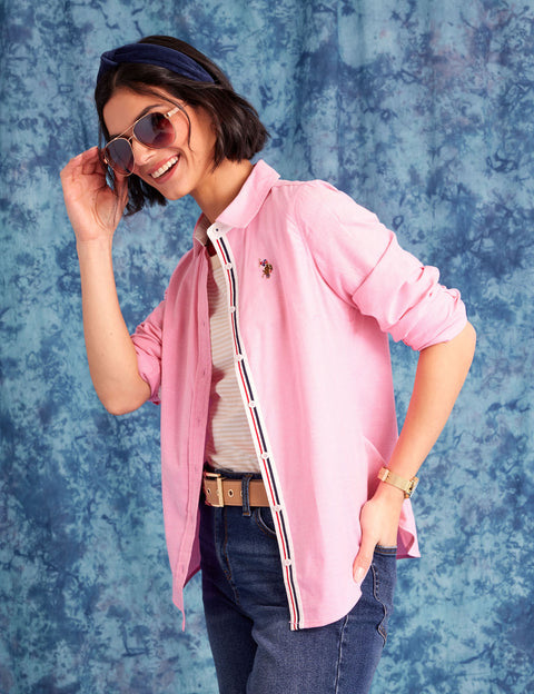 LONG SLEEVE SOLID STRETCH OXFORD SHIRT - U.S. Polo Assn.