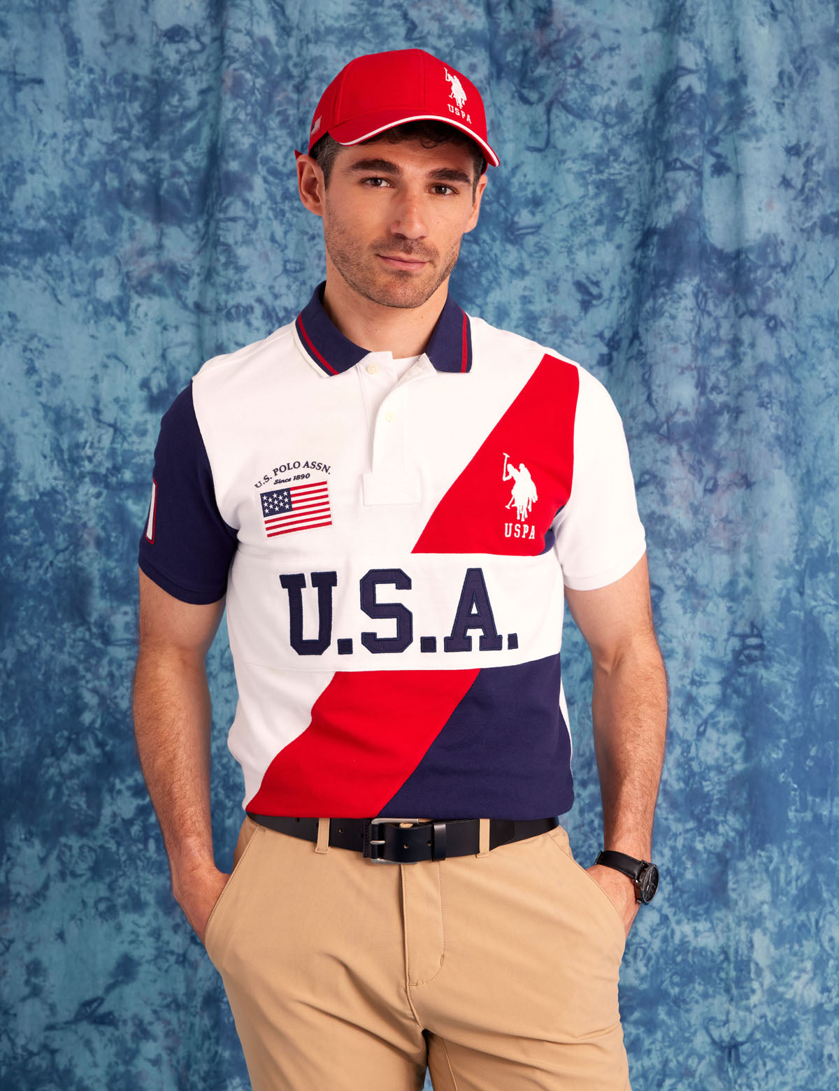 USA SASH COLOR BLOCK PIQUE POLO SHIRT– U.S. Polo Assn.
