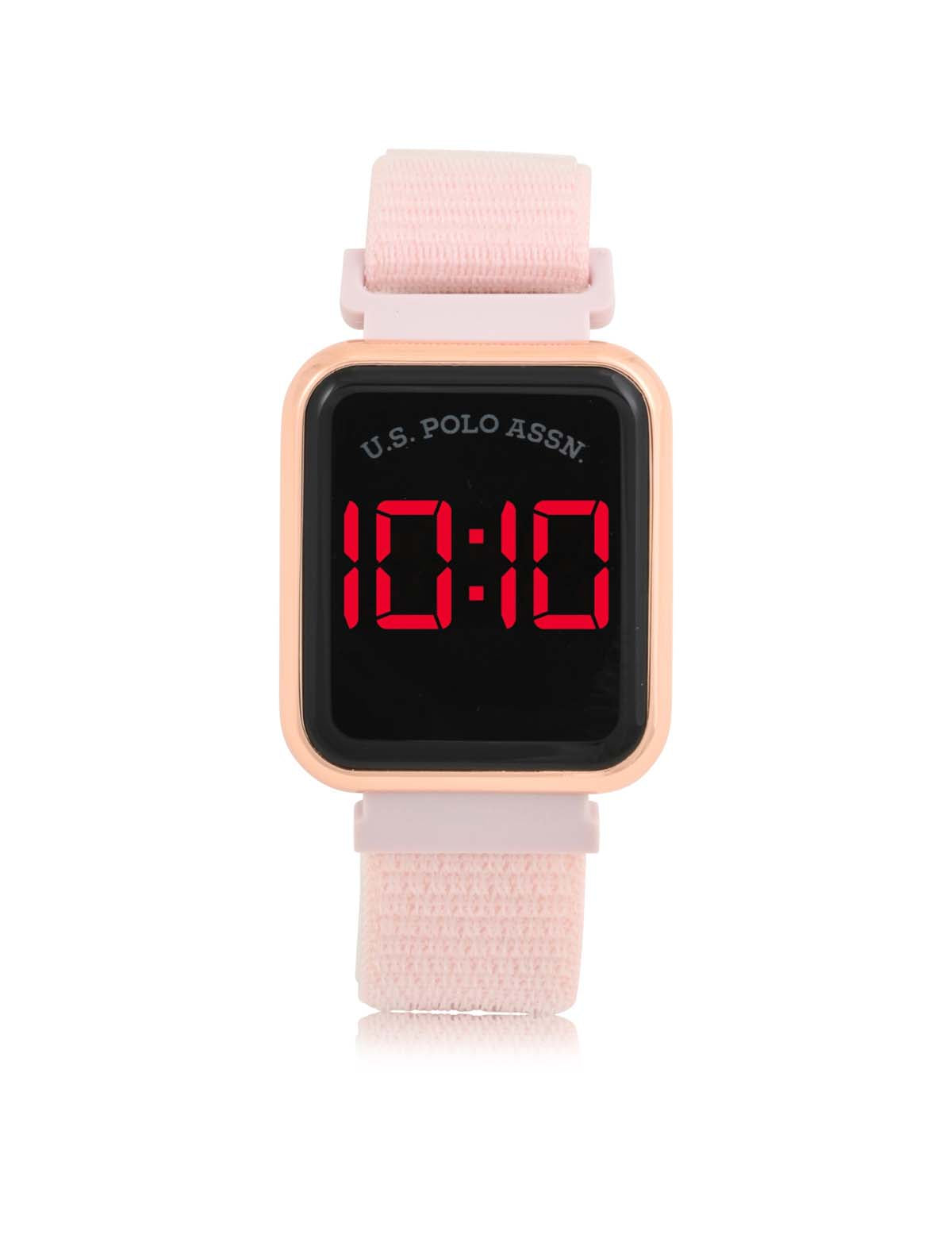 LADIES LED SQUARE FACE WATCH & STACKABLE BRACELETS SET– U.S. Polo Assn.
