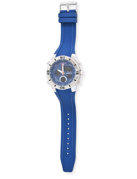 MEN'S BLUE STRAP ANA DIGI WATCH - U.S. Polo Assn.