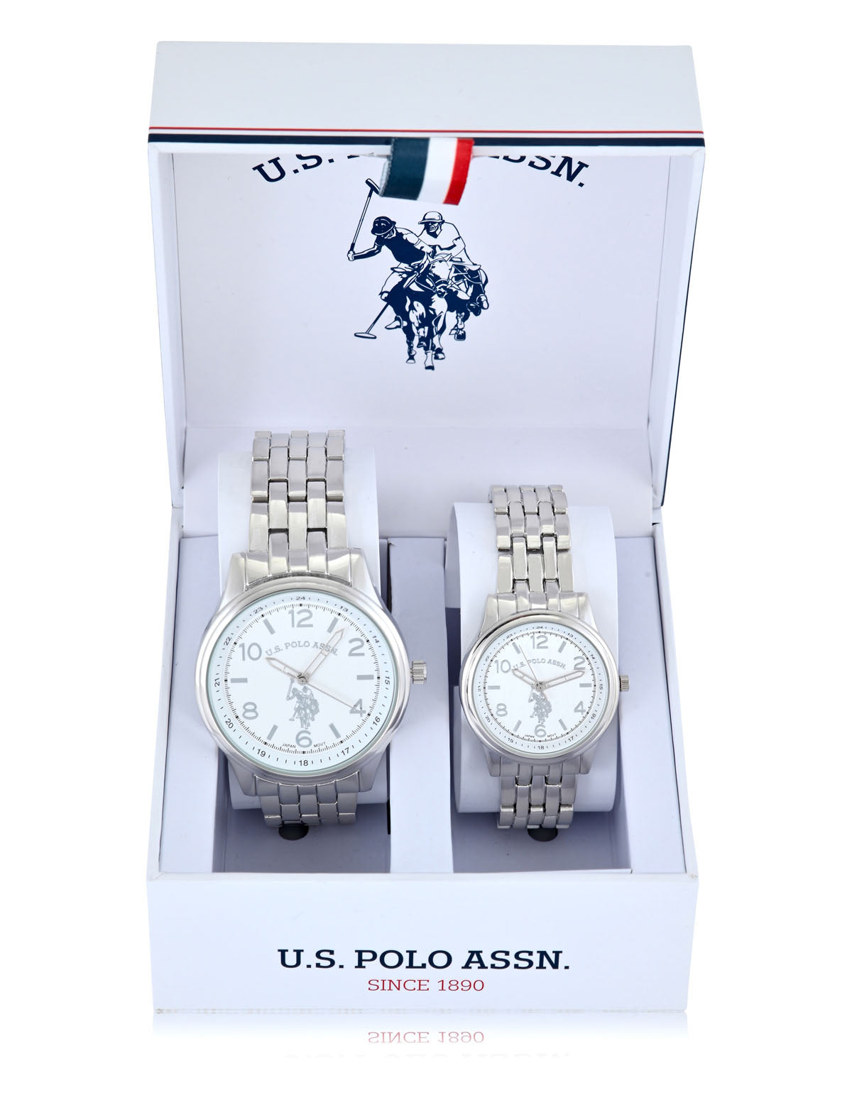 HIS AND HERS CLASSIC LINK WATCH SET U.S. Polo Assn