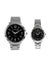 HIS AND HERS SILVER LINK WATCH SET