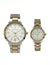 HIS AND HERS TWO TONE LINK WATCH SET