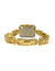 LADIES SQUARE GOLD WATCH WITH GREEN FACE
