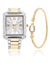 LADIES SILVER AND GOLD WATCH AND BRACELET SET - U.S. Polo Assn.