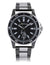 MEN'S SILVER AND BLACK LINK WATCH - U.S. Polo Assn.