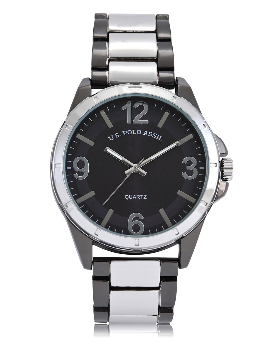 MENS TWO TONE LINK WATCH– U.S. Polo Assn.
