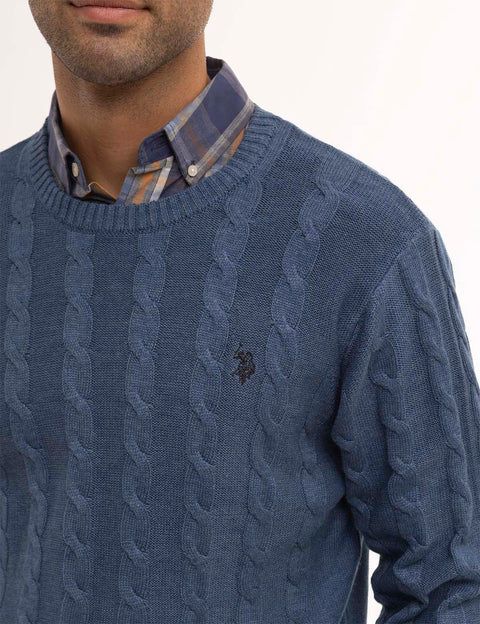 CABLE CREW NECK SWEATER - U.S. Polo Assn.