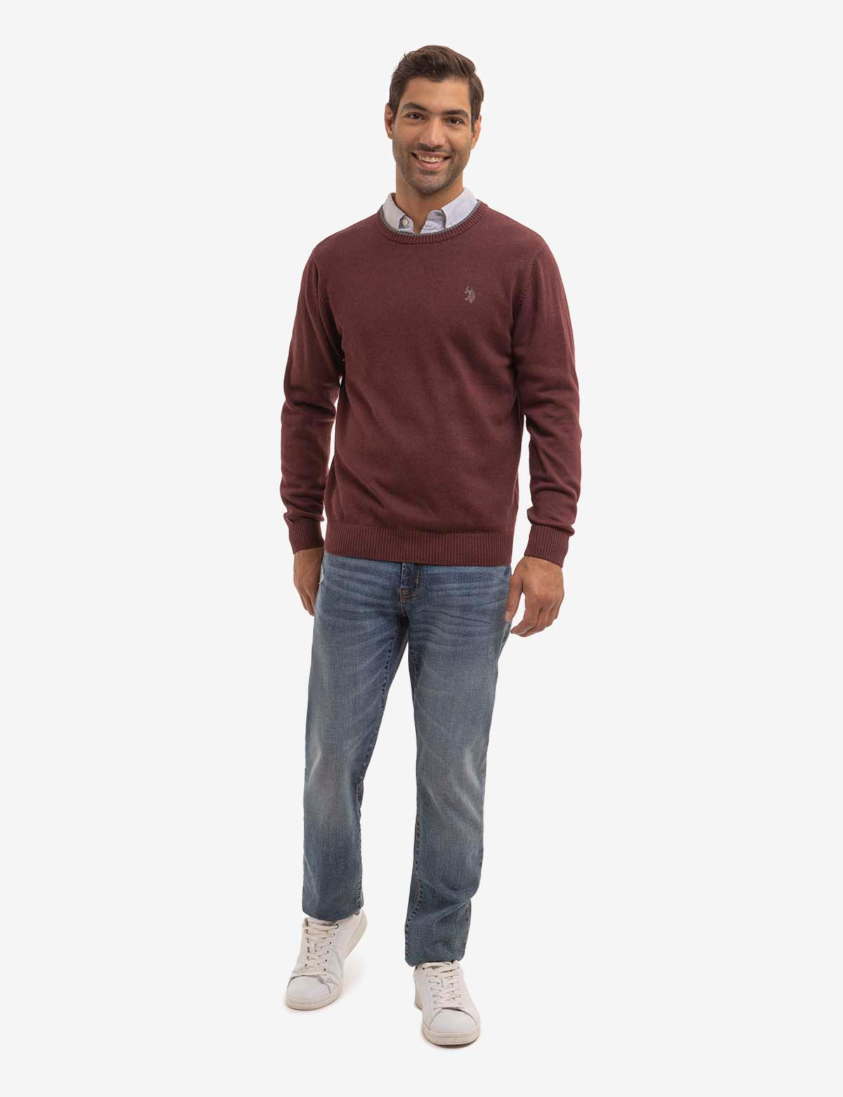 SOLID JERSEY CREW NECK SWEATER– U.S. Polo Assn.