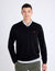 SOLID V-NECK SWEATER
