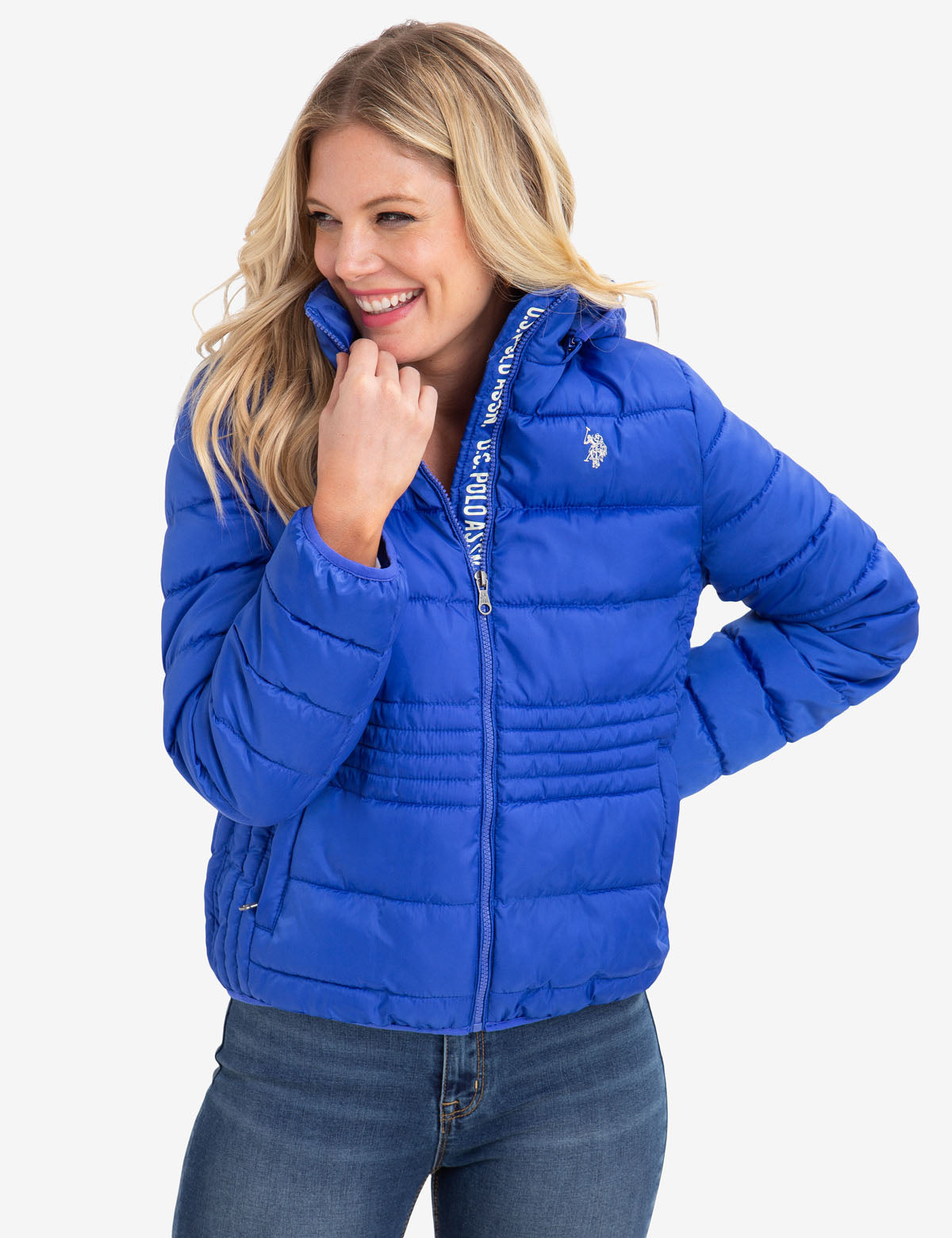 USPA PUFFER JACKET WITH LOGO TAPING– U.S. Polo Assn.