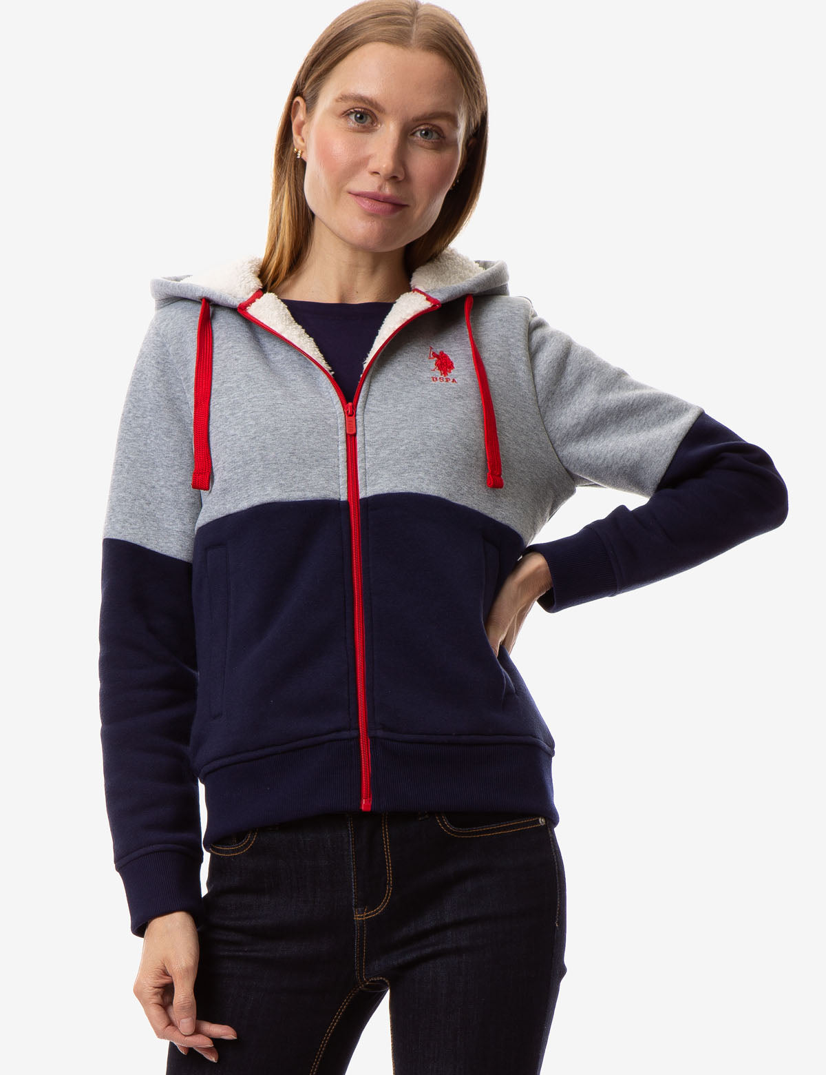 COLORBLOCK FLEECE HOODIE– U.S. Polo Assn.