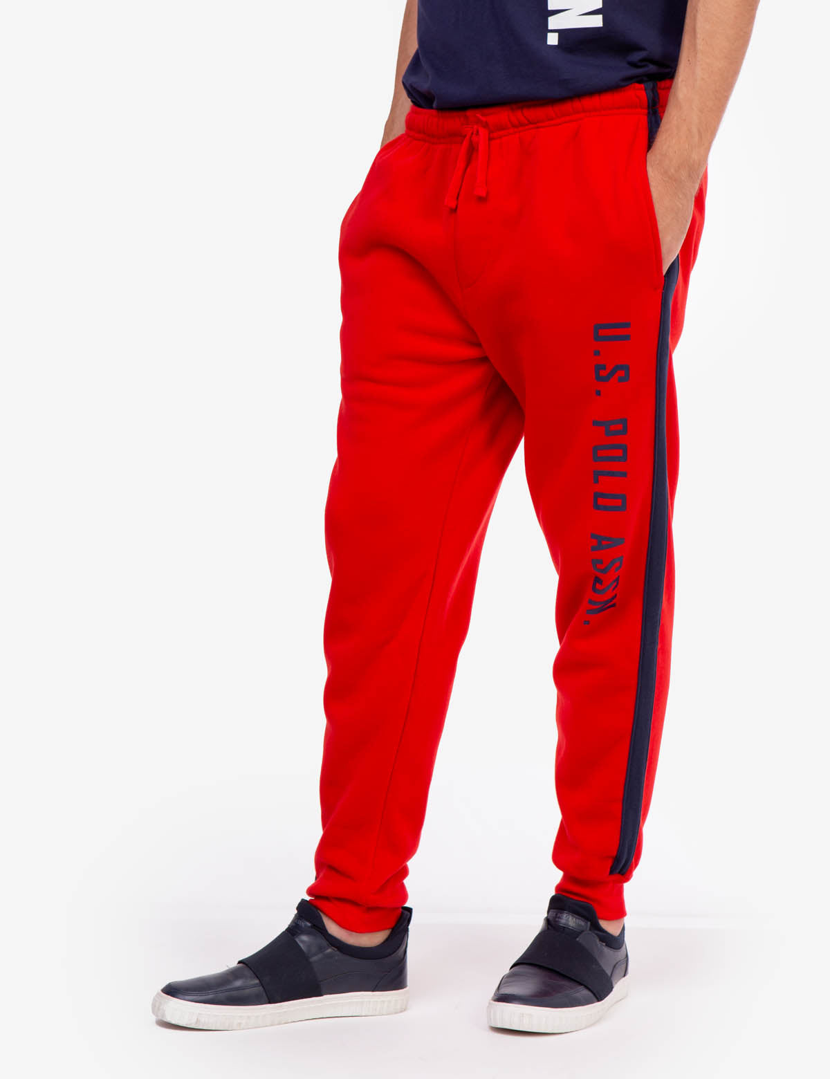 Buy online Red Solid Joggers Track Pant from Sports Wear for Men by U.s.  Polo Assn. for ₹1209 at 45% off