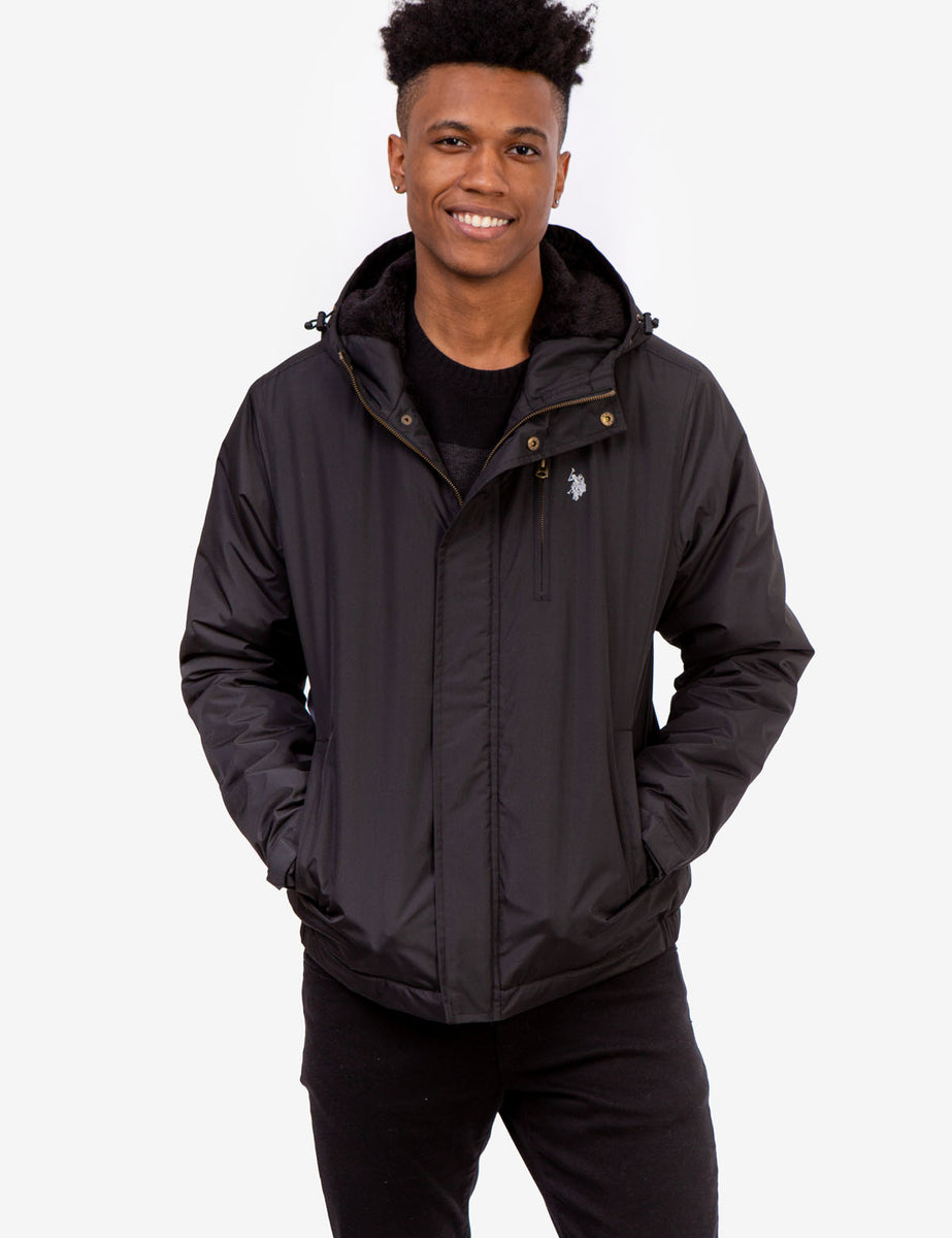 HOODED WINDBREAKER WITH SHERPA– U.S. Polo Assn.