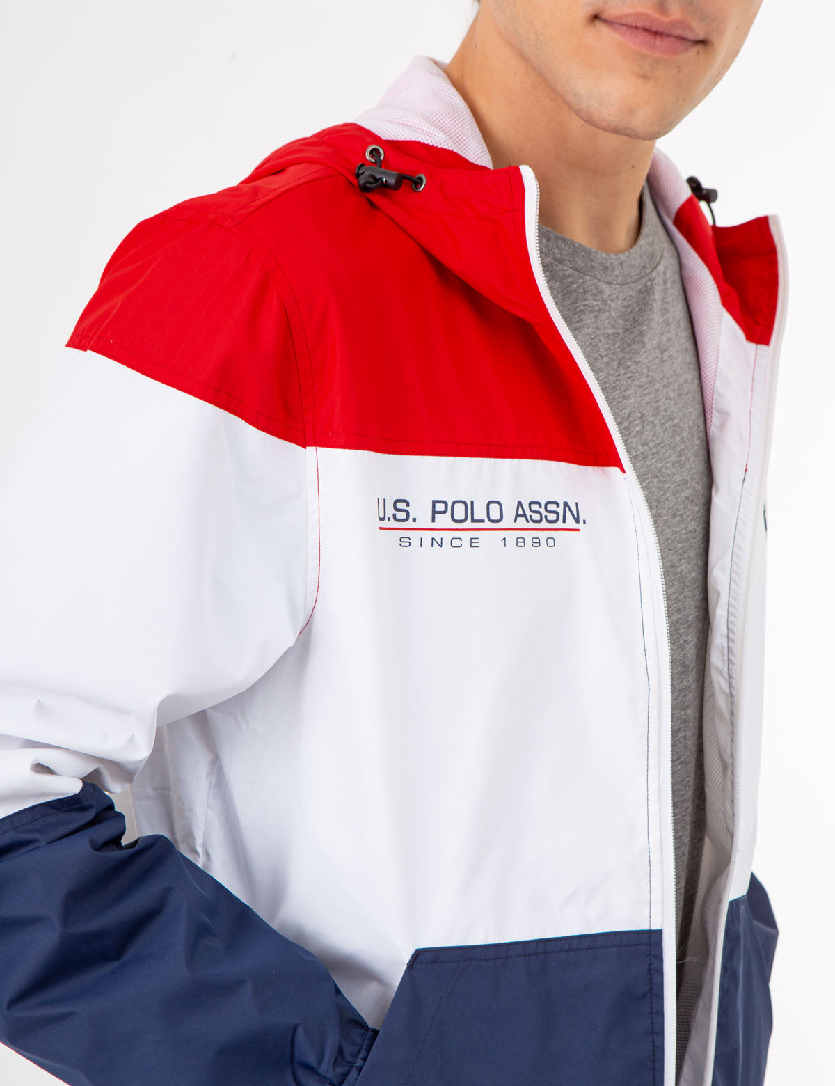 COLOBLOCK USPA LOGO HOODED JACKET– U.S. Polo Assn.
