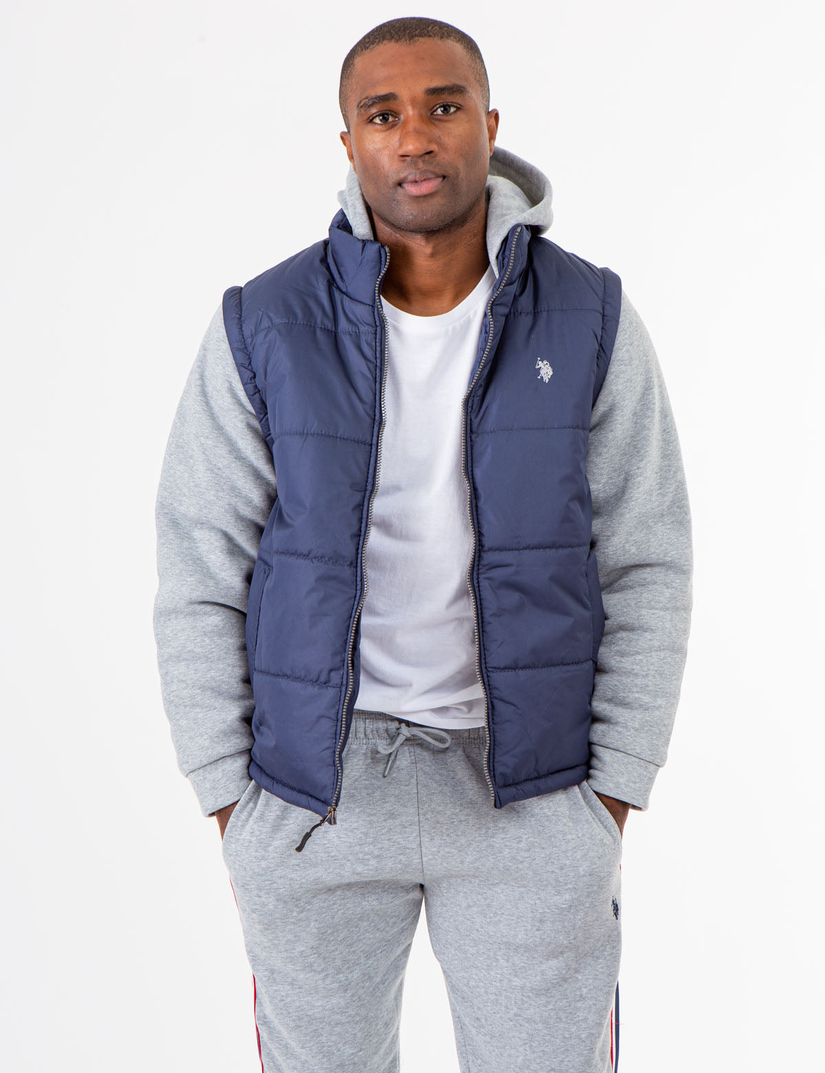 HOODED FLEECE JACKET WITH ZIP SLEEVES U.S. Polo Assn.