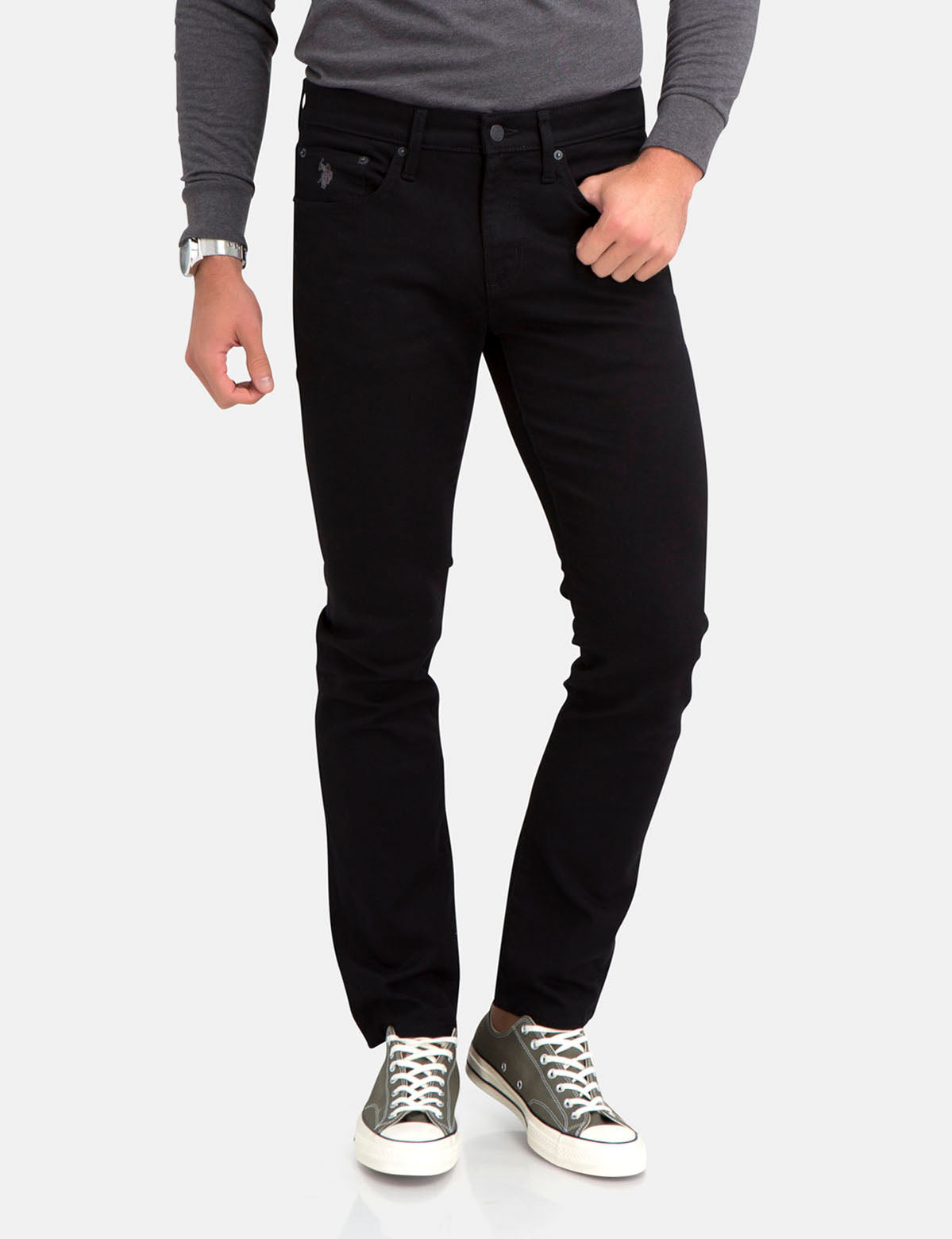 Buy U.S. Polo Assn. Denim Co. Slim Tapered Cotton Spandex Trousers