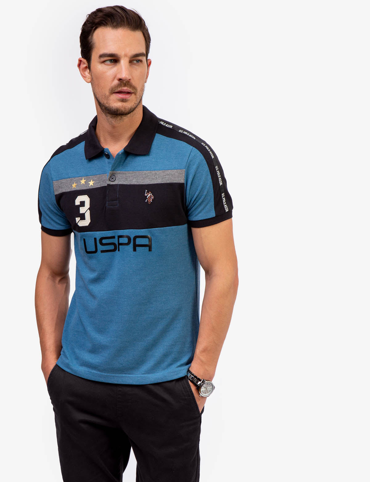 USPA PIQUE COLORBLOCK POLO SHIRT– U.S. Polo Assn.