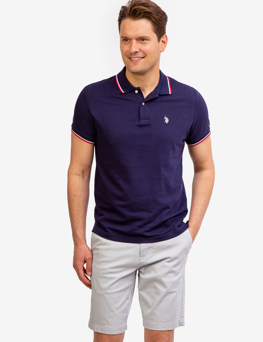 Ottoman 4-Bar Saddle Sleeve Polo Men main image 0