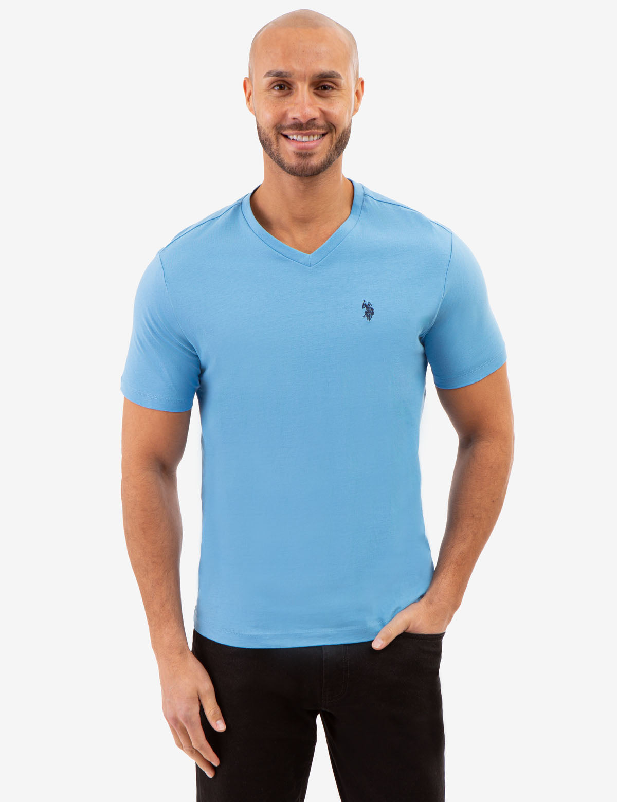 SOLID V-NECK T-SHIRT– U.S. Polo Assn.