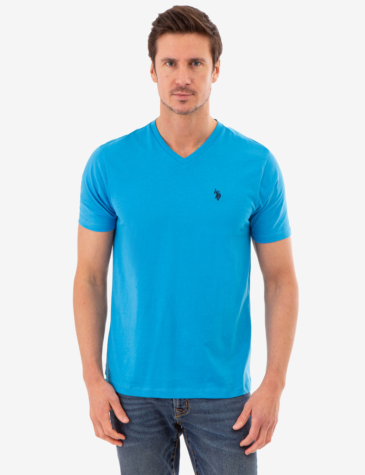 SOLID V-NECK T-SHIRT– U.S. Polo Assn.