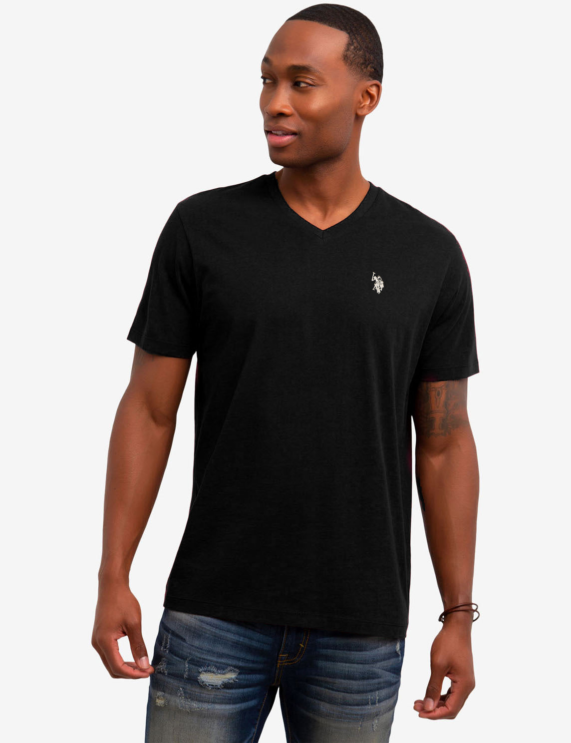 SOLID V-NECK T-SHIRT– U.S. Polo Assn.